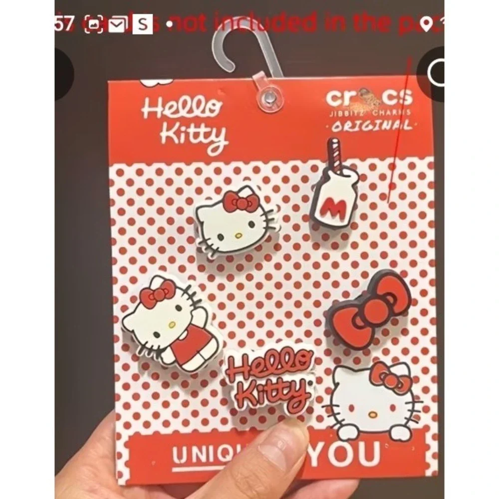 Kitty Shoe & Boot‎ Charms Suitable for Clogs - Iconic Red Bow & Hello Kitty Face